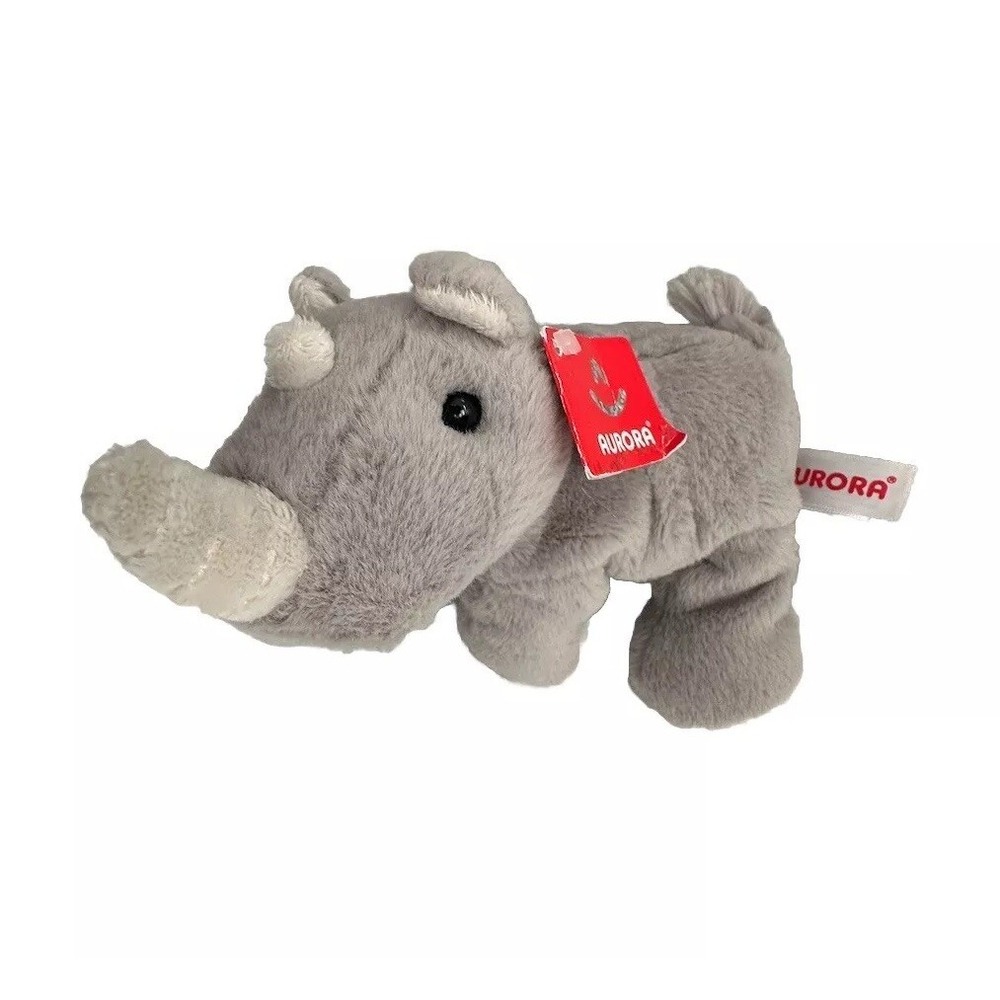 Aurora Rhino Mini Flopsie #31267 Stuffed Animal Plush Toy Rhinoceros